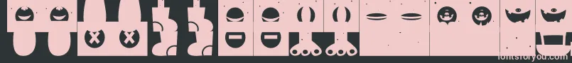 MonsterHappy Font – Pink Fonts on Black Background