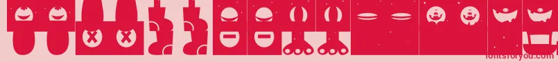 MonsterHappy Font – Red Fonts on Pink Background