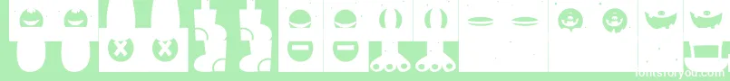 MonsterHappy Font – White Fonts on Green Background