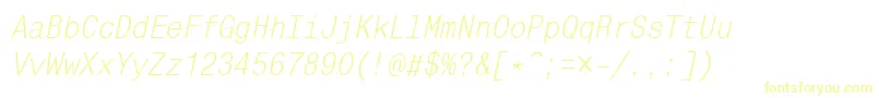 MonocondensedcttItalic Font – Yellow Fonts