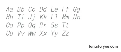 MonocondensedcttItalic Font