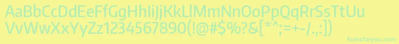 EncodesanscondensedMedium Font – Green Fonts on Yellow Background