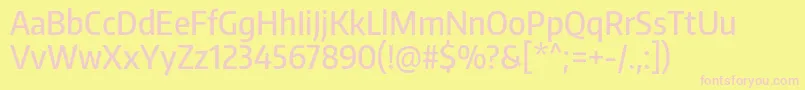 Шрифт EncodesanscondensedMedium – розовые шрифты на жёлтом фоне
