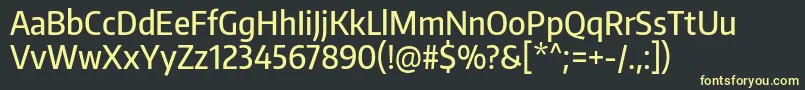 EncodesanscondensedMedium Font – Yellow Fonts on Black Background