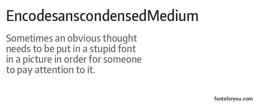 EncodesanscondensedMedium Font