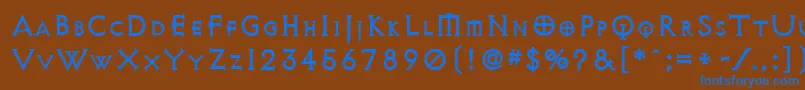 Avqest Font – Blue Fonts on Brown Background