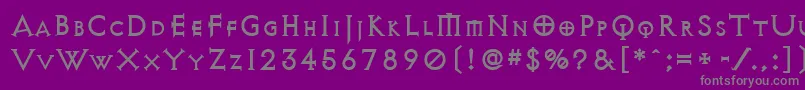 フォントAvqest – 紫の背景に灰色の文字