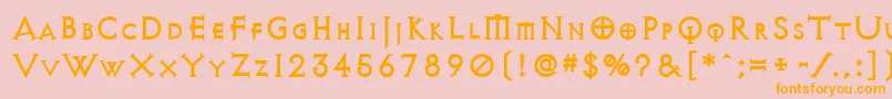 Avqest Font – Orange Fonts on Pink Background