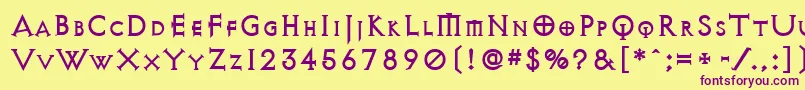 Avqest Font – Purple Fonts on Yellow Background