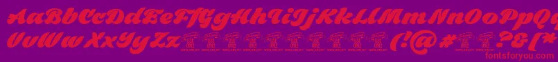 BlackfoxPersonaluseonly Font – Red Fonts on Purple Background