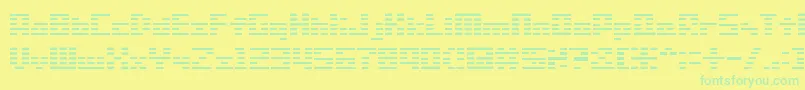 Shakagraphics01-Schriftart – Grüne Schriften auf gelbem Hintergrund