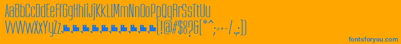 UbicadaRegularFfp Font – Blue Fonts on Orange Background