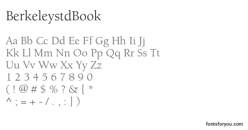 Шрифт BerkeleystdBook – алфавит, цифры, специальные символы