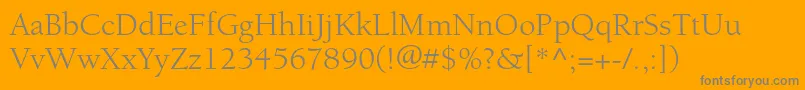 BerkeleystdBook Font – Gray Fonts on Orange Background