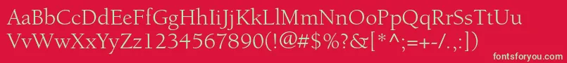 BerkeleystdBook Font – Green Fonts on Red Background