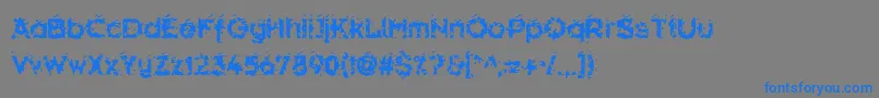 Hammeroid-Schriftart – Blaue Schriften auf grauem Hintergrund