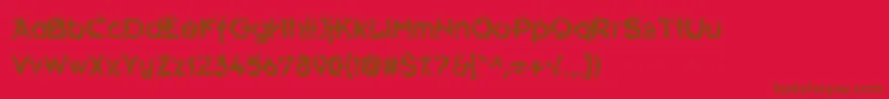 Шрифт Hammeroid – коричневые шрифты на красном фоне