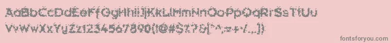 フォントHammeroid – ピンクの背景に灰色の文字