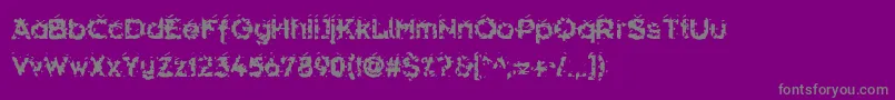 Hammeroid-Schriftart – Graue Schriften auf violettem Hintergrund