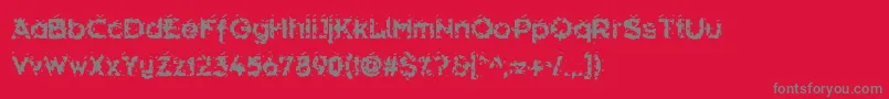 Hammeroid Font – Gray Fonts on Red Background