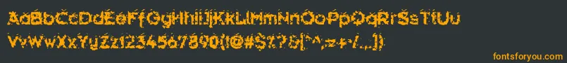 Hammeroid Font – Orange Fonts on Black Background