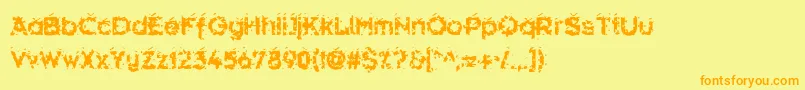 More about Hammeroid Font Hammeroid Font – Orange Fonts on Yellow Background