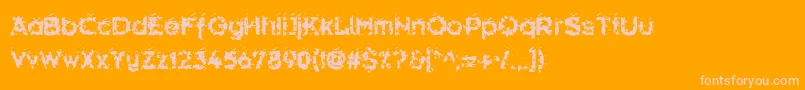Lisätietoja Hammeroid-fontista Hammeroid-fontti – vaaleanpunaiset fontit oranssilla taustalla