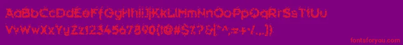 Hammeroid Font – Red Fonts on Purple Background