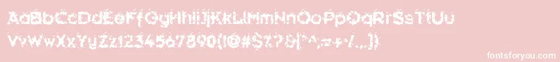 Hammeroid-Schriftart – Weiße Schriften auf rosa Hintergrund