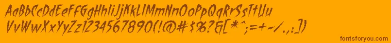 ShocktherapyBbItalic Font – Brown Fonts on Orange Background