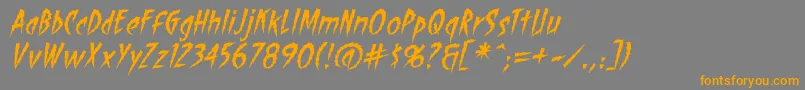 ShocktherapyBbItalic Font – Orange Fonts on Gray Background