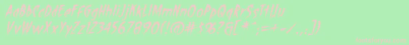 ShocktherapyBbItalic Font – Pink Fonts on Green Background