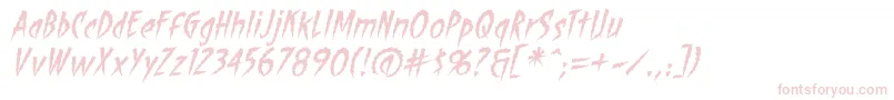 ShocktherapyBbItalic Font – Pink Fonts on White Background