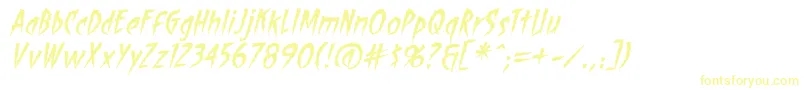 ShocktherapyBbItalic Font – Yellow Fonts