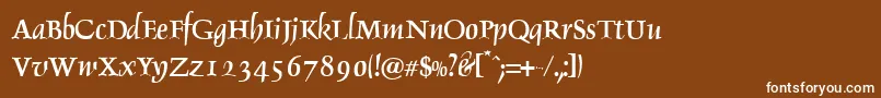 OpdelphinTwo Font – White Fonts on Brown Background