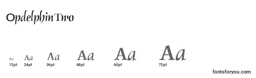 OpdelphinTwo Font Sizes