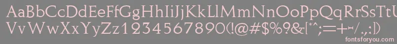 Naushen Font – Pink Fonts on Gray Background