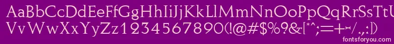 Naushen Font – Pink Fonts on Purple Background