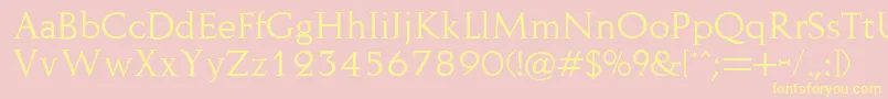 Naushen Font – Yellow Fonts on Pink Background