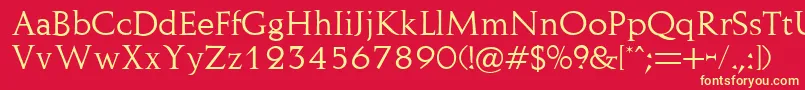 Naushen Font – Yellow Fonts on Red Background