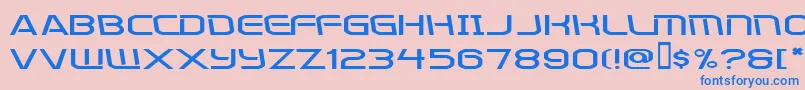 フォントKometenmelodie – ピンクの背景に青い文字