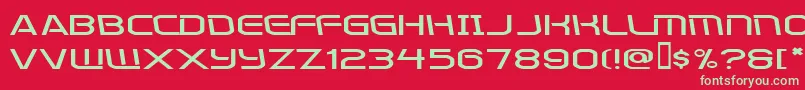 Kometenmelodie Font – Green Fonts on Red Background