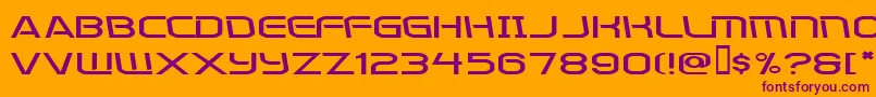 Kometenmelodie Font – Purple Fonts on Orange Background