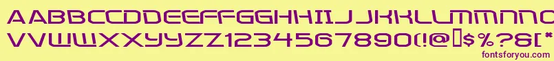 Kometenmelodie Font – Purple Fonts on Yellow Background