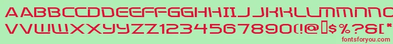 Kometenmelodie Font – Red Fonts on Green Background