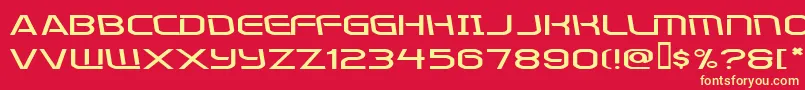 Kometenmelodie Font – Yellow Fonts on Red Background