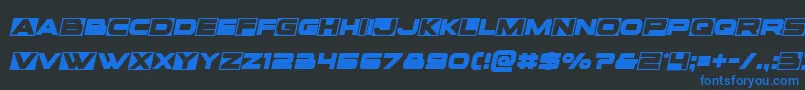 Voxboxsemital Font – Blue Fonts on Black Background