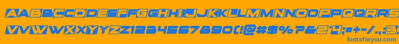 Voxboxsemital Font – Blue Fonts on Orange Background