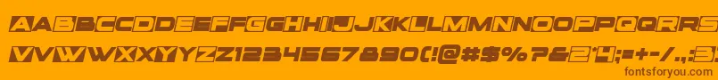 Voxboxsemital Font – Brown Fonts on Orange Background
