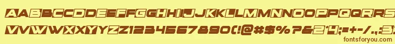 Voxboxsemital Font – Brown Fonts on Yellow Background